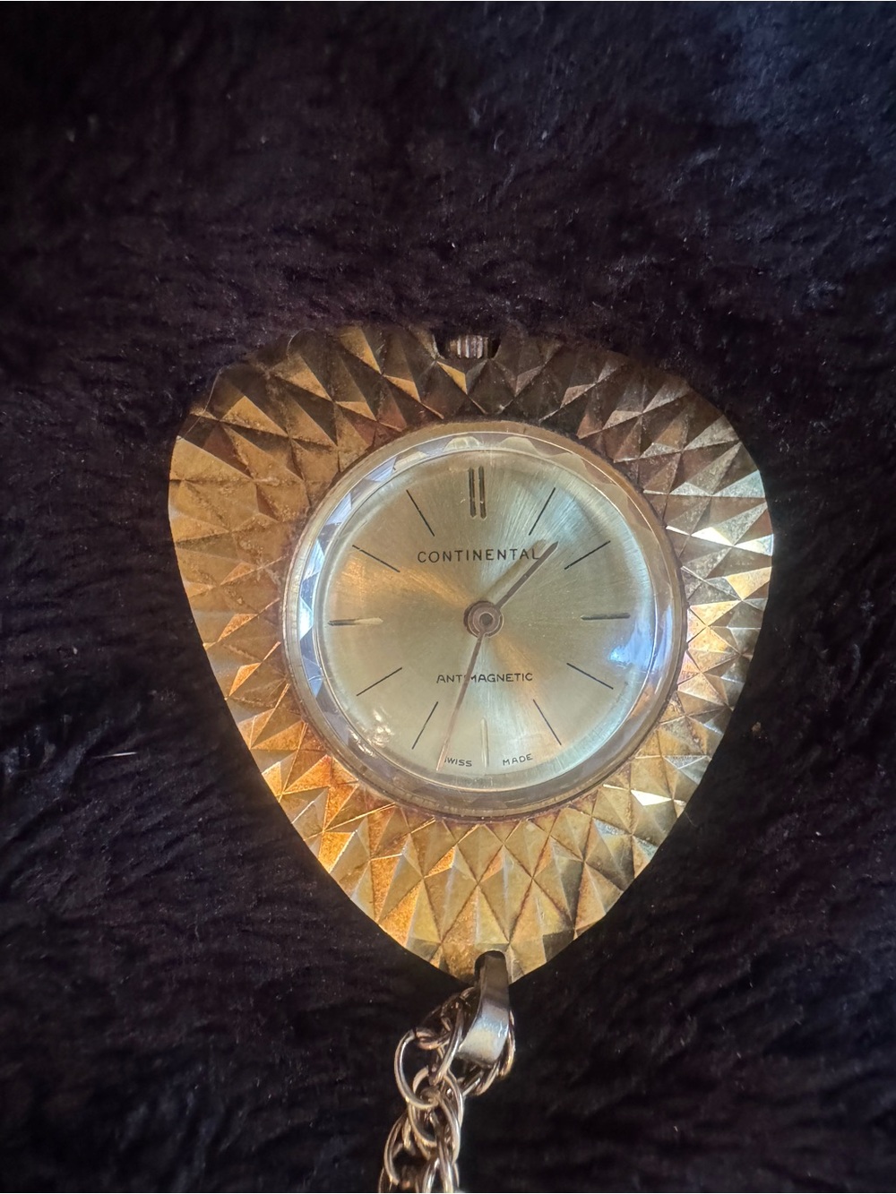 Gold Pocket Watch Pendant - Gold Tone